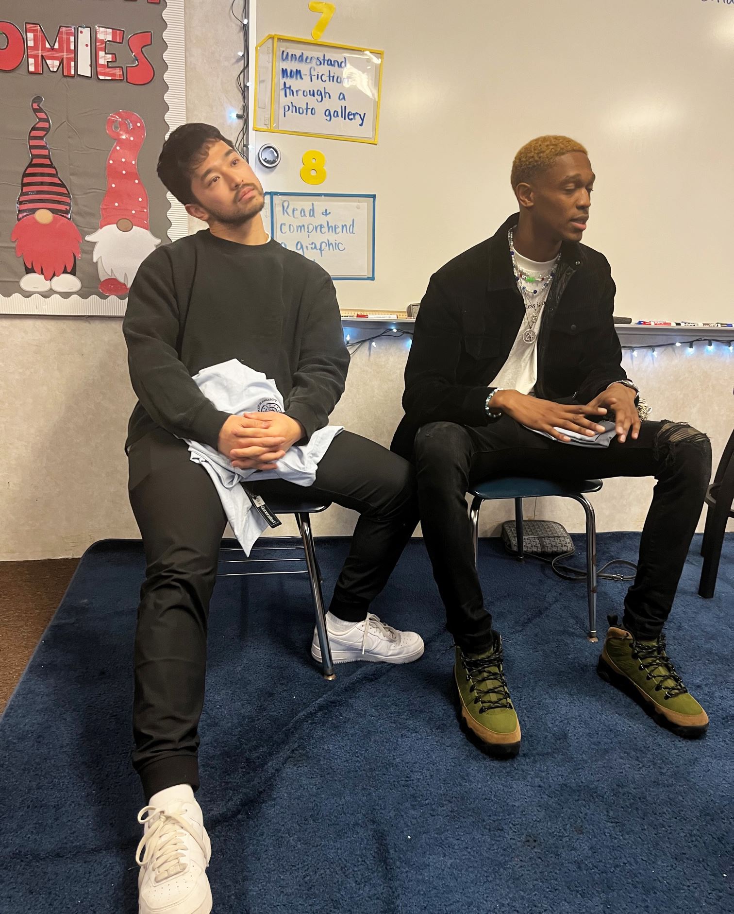ClevelGuardians Triston McKenzie and Steven Kwan are committed to CMSD’s True2U mentoring program. 